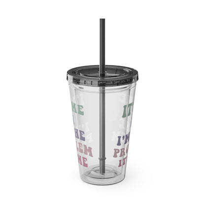 Taylor Swift It's Me Hi Sunsplash Tumbler with Straw