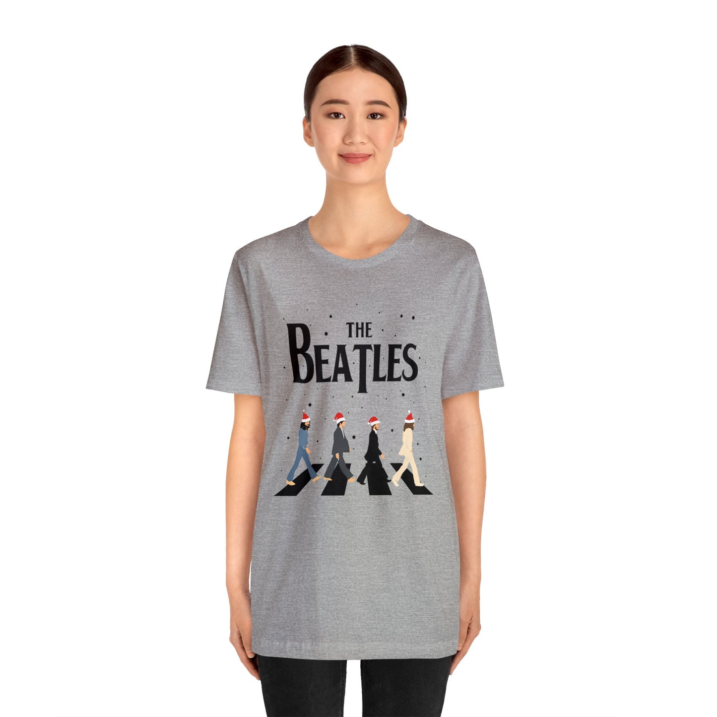 The Beatles Abbey Road Santas Unisex Jersey Short Sleeve Tee Shirt