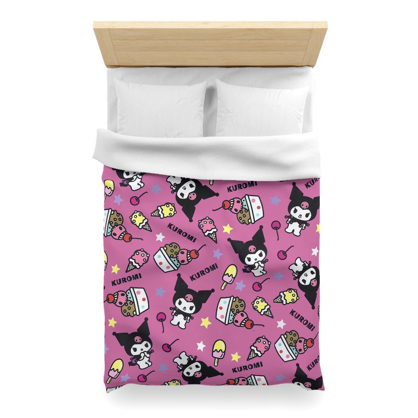 Kuromi Ice Cream Sundae Pattern Microfiber Duvet Cover