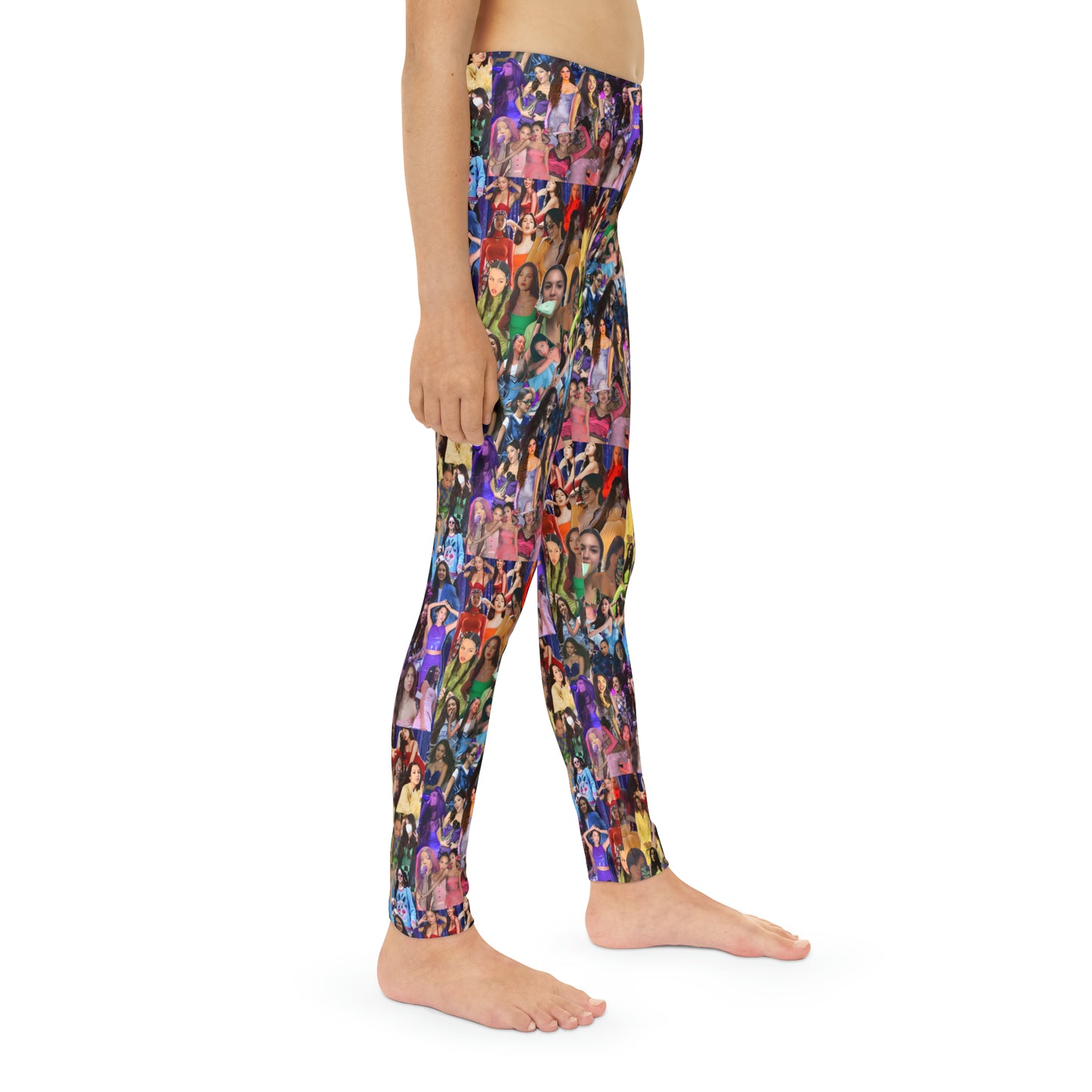 Olivia Rodrigo Rainbow Collage Youth Full-Length Leggings