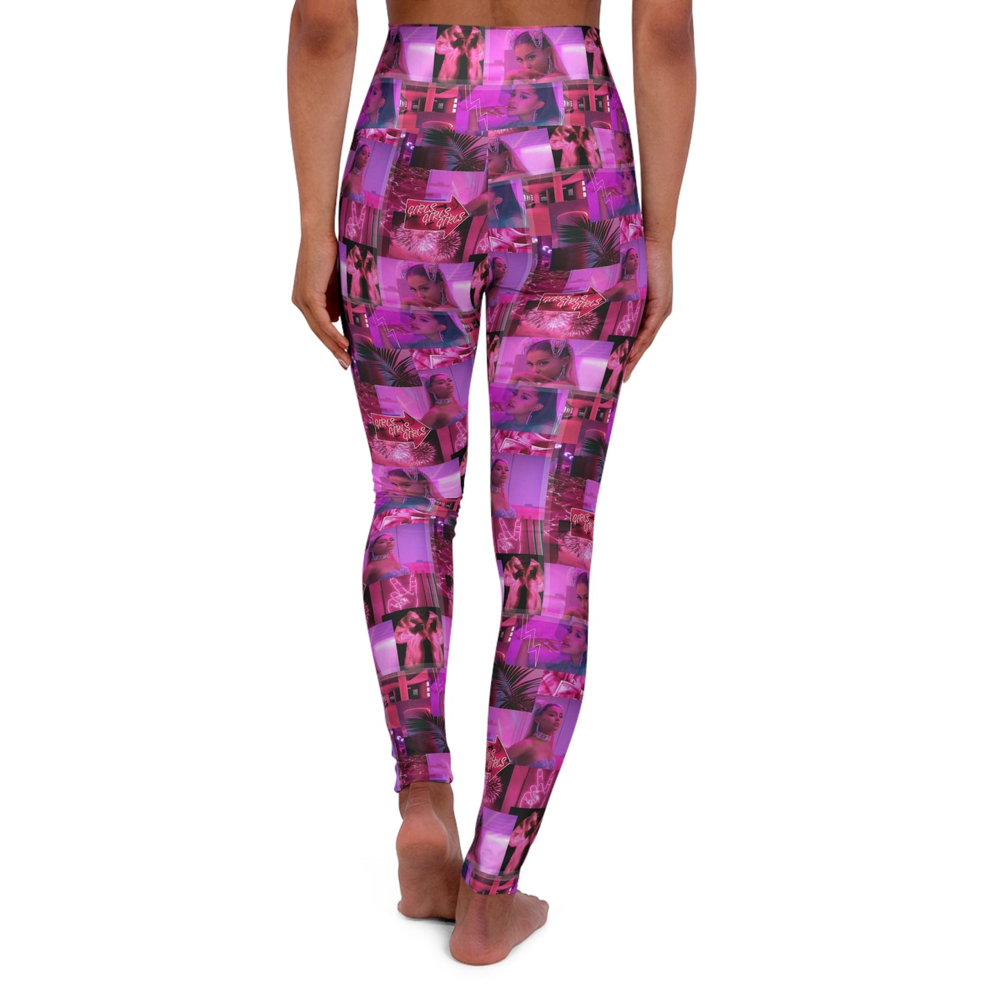 Ariana Grande 7 Rings Collage High Waisted Yoga Leggings