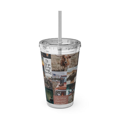 Morgan Wallen Darling You're Different Collage Sunsplash Tumbler with Straw