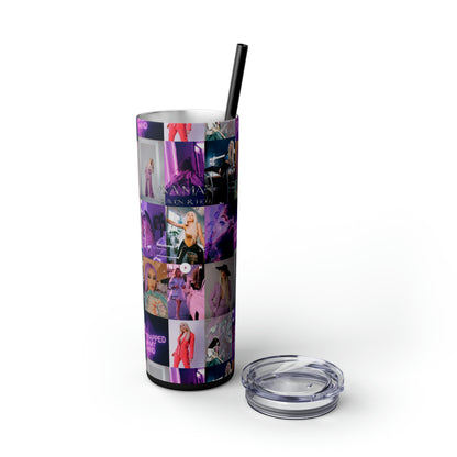 Ava Max Belladonna Photo Collage Skinny Tumbler with Straw