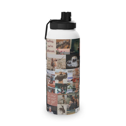 Morgan Wallen Darling You're Different Collage Stainless Steel Sports Lid Water Bottle