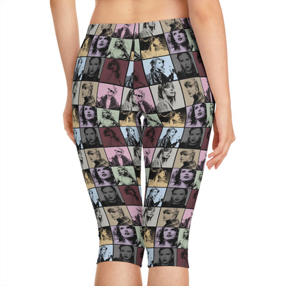 Taylor Swift Eras Collage Women's Capri Leggings