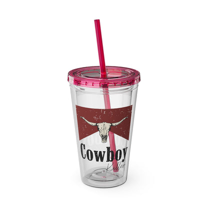 Morgan Wallen Cowboy Killer Sunsplash Tumbler with Straw