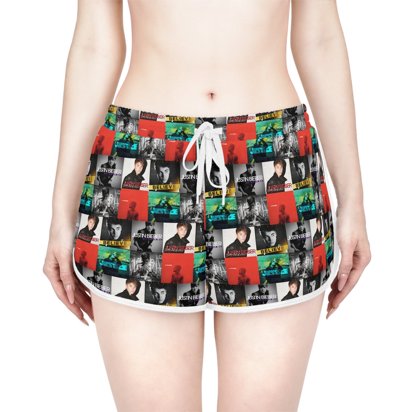 Justin Bieber Album Cover Collage Women's Relaxed Shorts