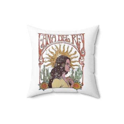 Lana Del Rey Vintage Artwork Spun Polyester Square Pillow