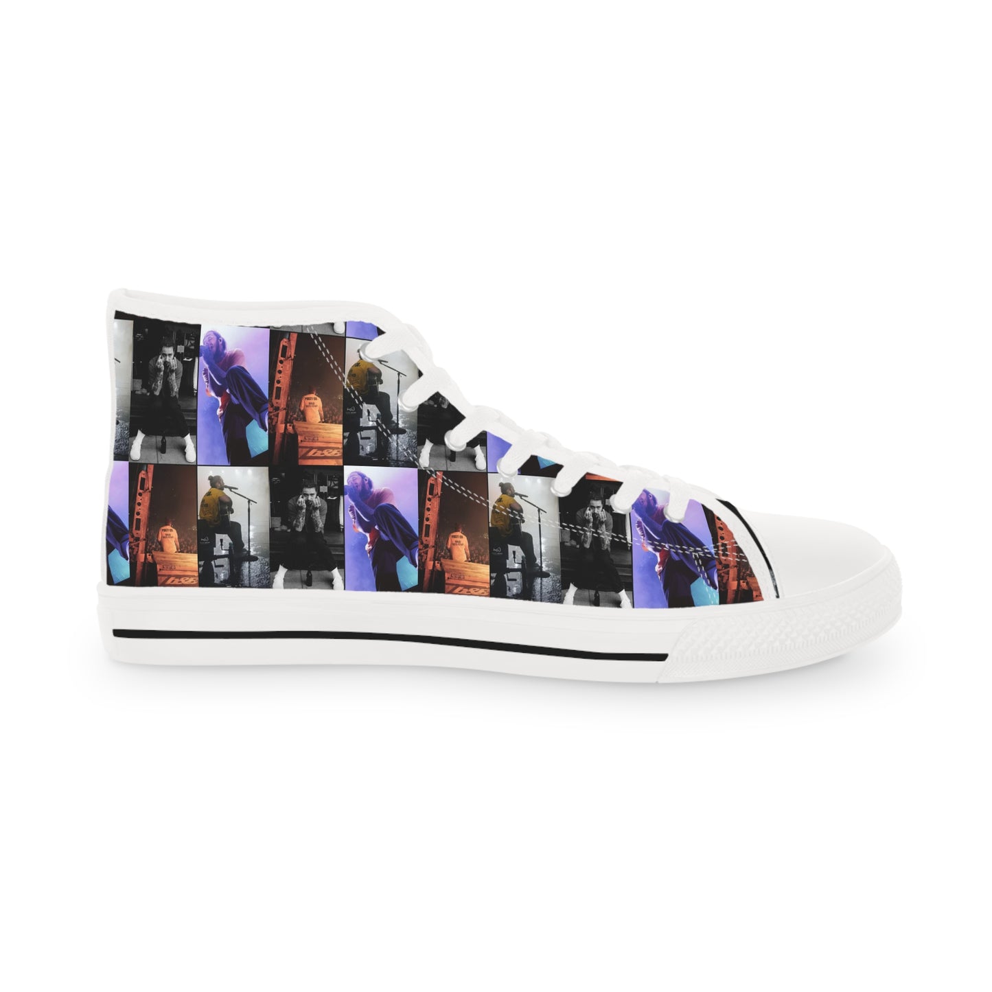 Post Malone On Tour Collage Men's High Top Sneakers