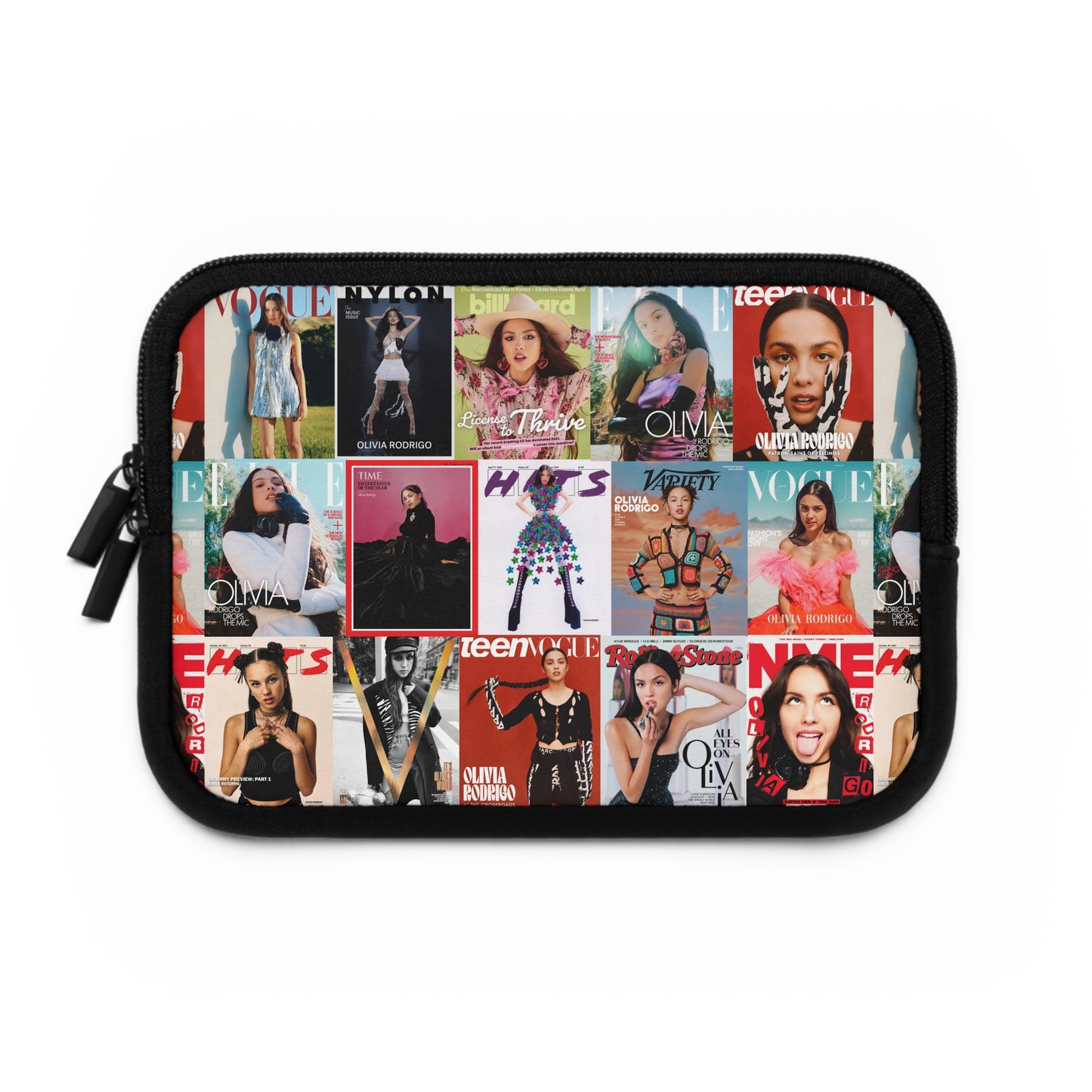 Olivia Rodrigo Magazine Cover Collage Pattern Laptop Sleeve