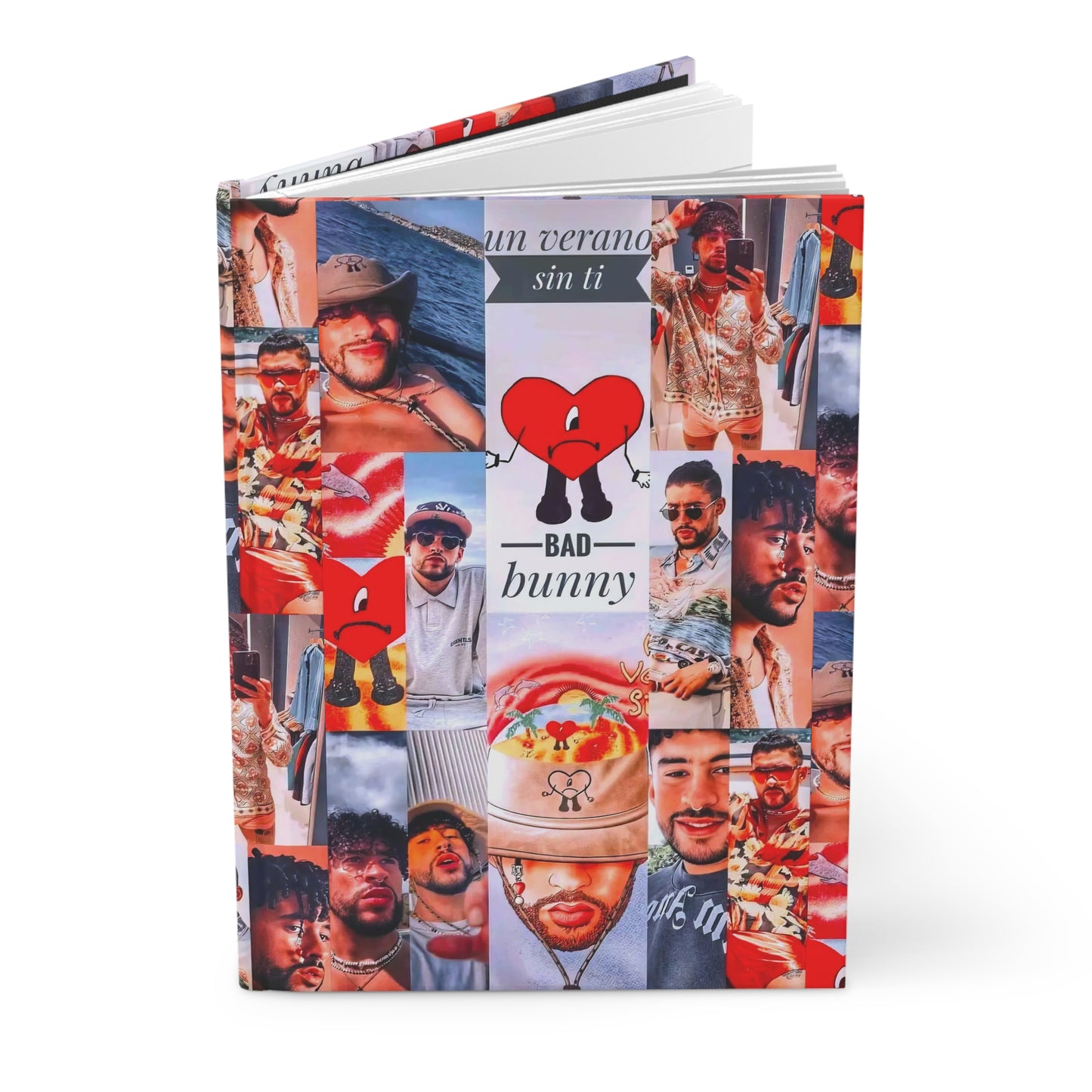 Bad Bunny Un Verano Sin Ti Photo Collage Hardcover Journal