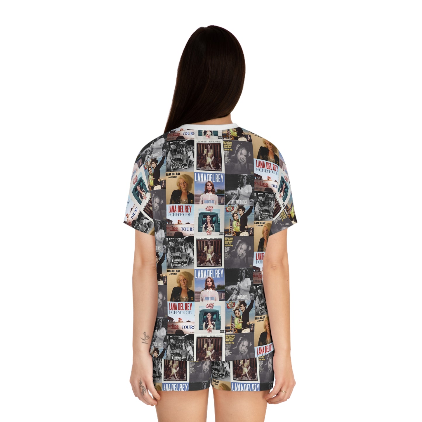 Lana Del Rey Album Cover Collage Women's Short Pajama Set