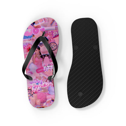 Ariana Grande Purple Vibes Collage Flip Flops