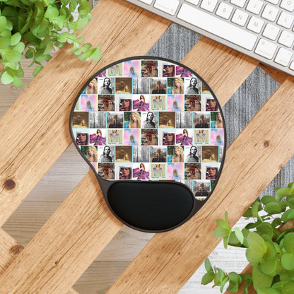 Taylor Swift Album Art Collage Mouse Pad With Wrist Rest