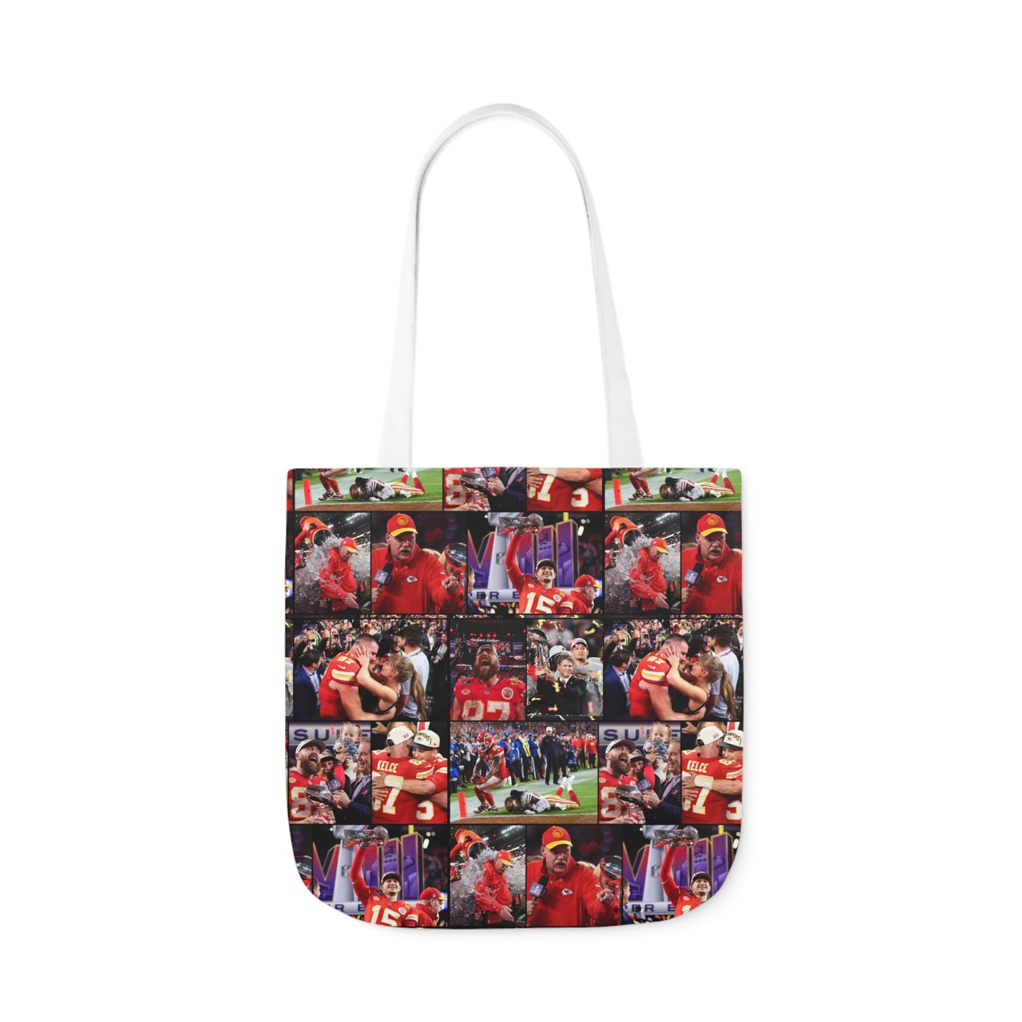 Kansas City Chiefs Superbowl LVIII Championship Victory Collage Polyester Canvas Tote Bag