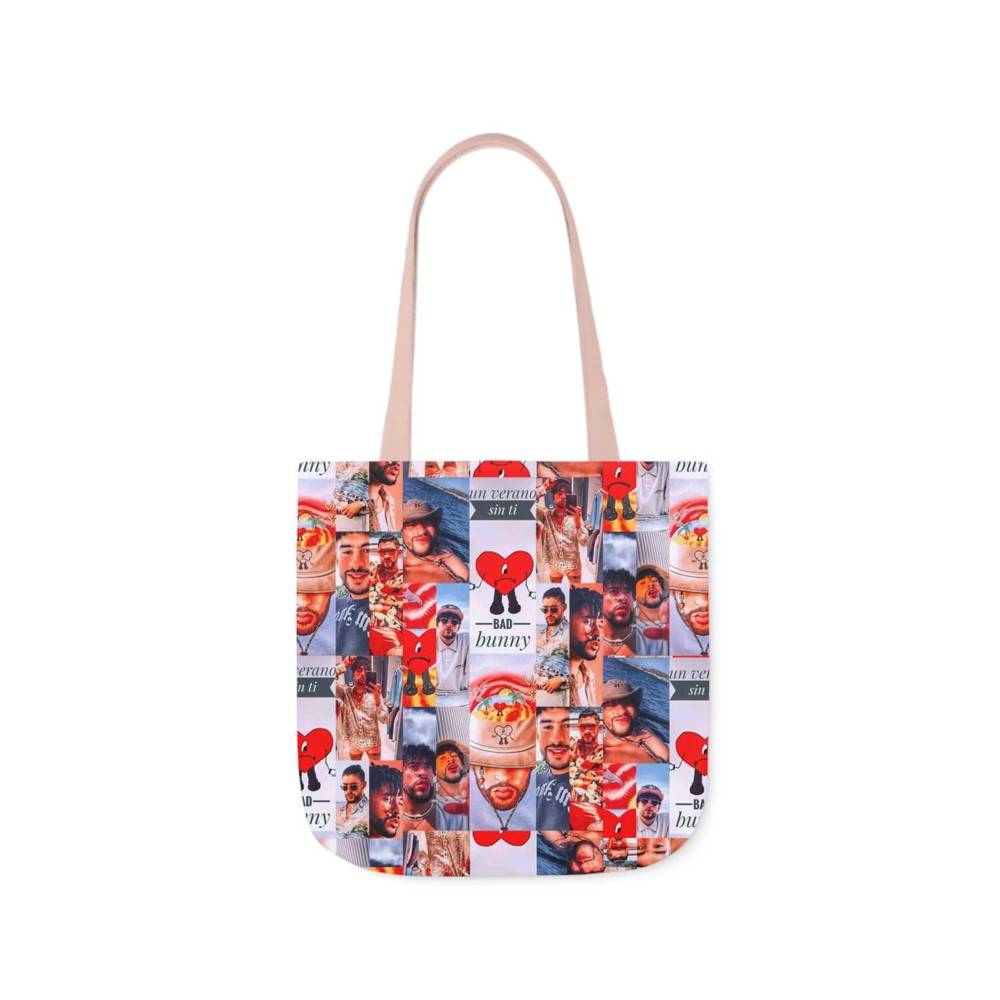 Bad Bunny Un Verano Sin Ti Photo Collage Polyester Canvas Tote Bag