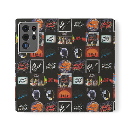 Daft Punk Album Cover Art Collage Phone Flip Case