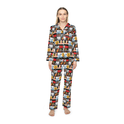 Radiohead Album Cover Collage Women's Satin Pajama Set