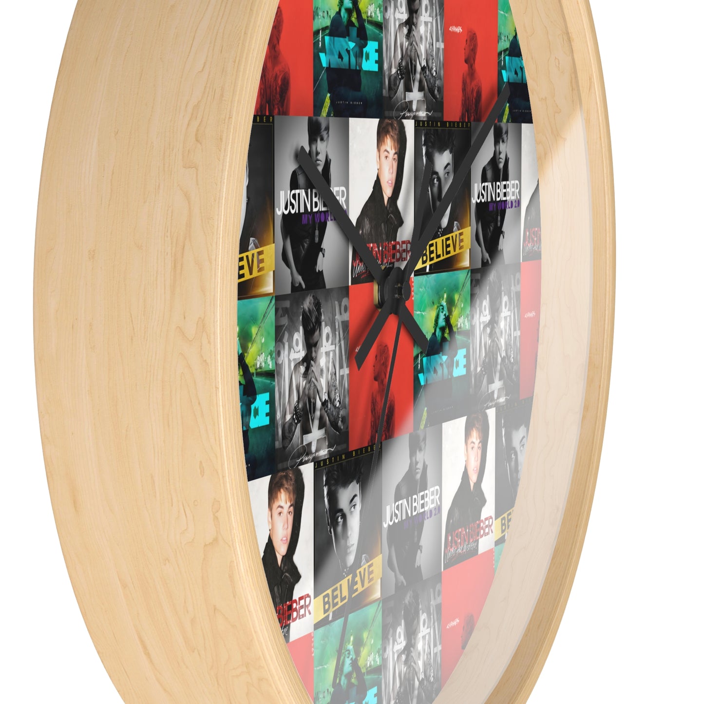 Justin Bieber Album Cover Collage Wall Clock