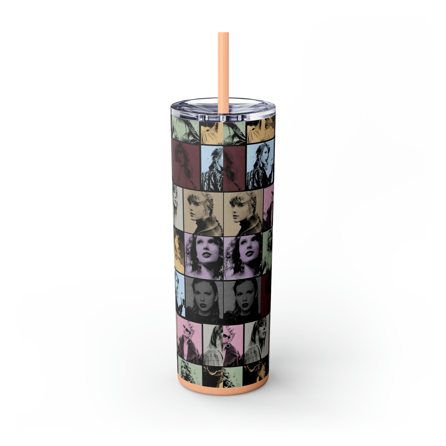 Taylor Swift Eras Collage Skinny Tumbler with Straw