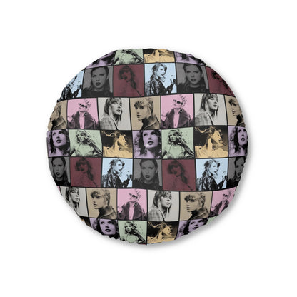 Taylor Swift Eras Collage Tufted Round Floor Pillow