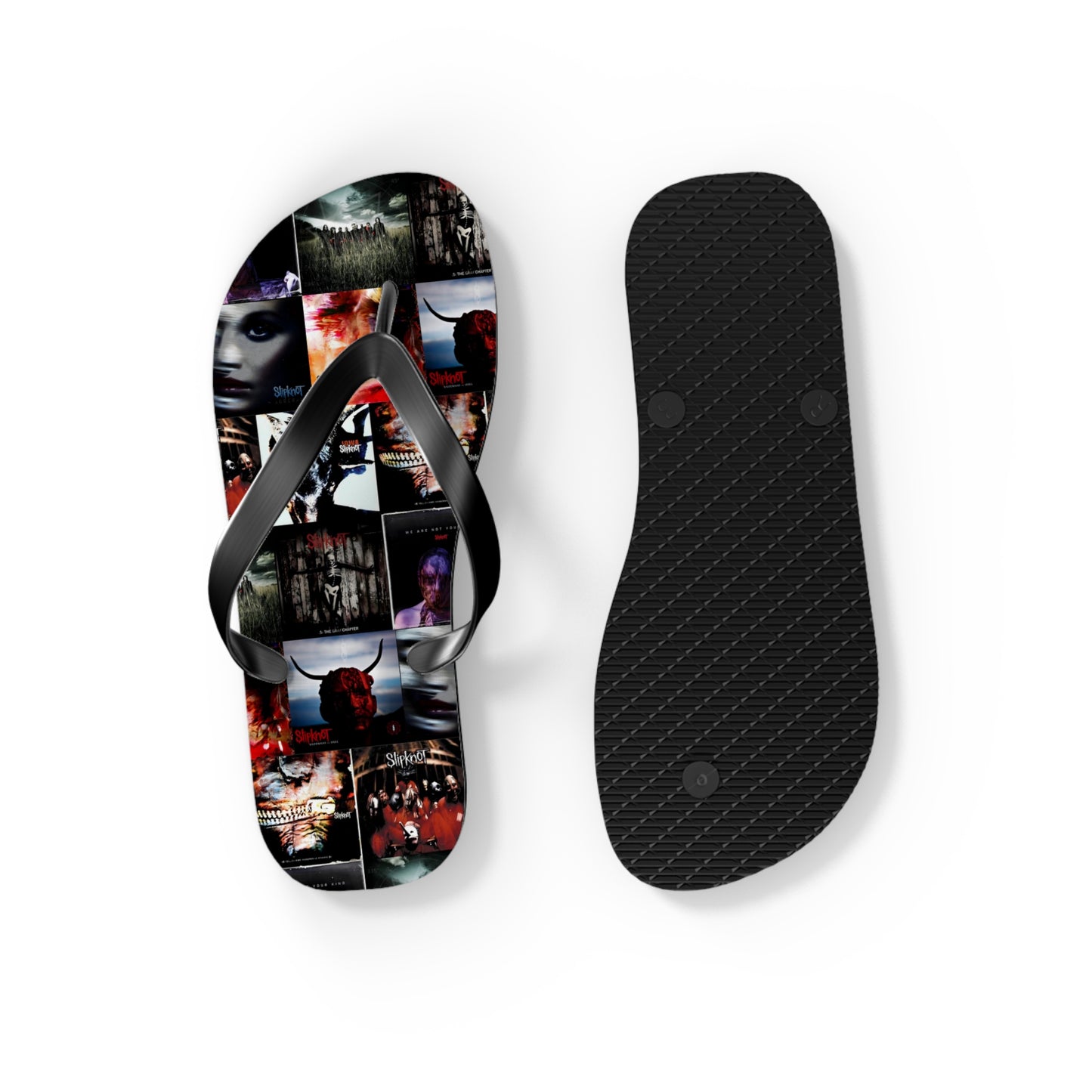 Slipknot Album Art Collage Flip Flops