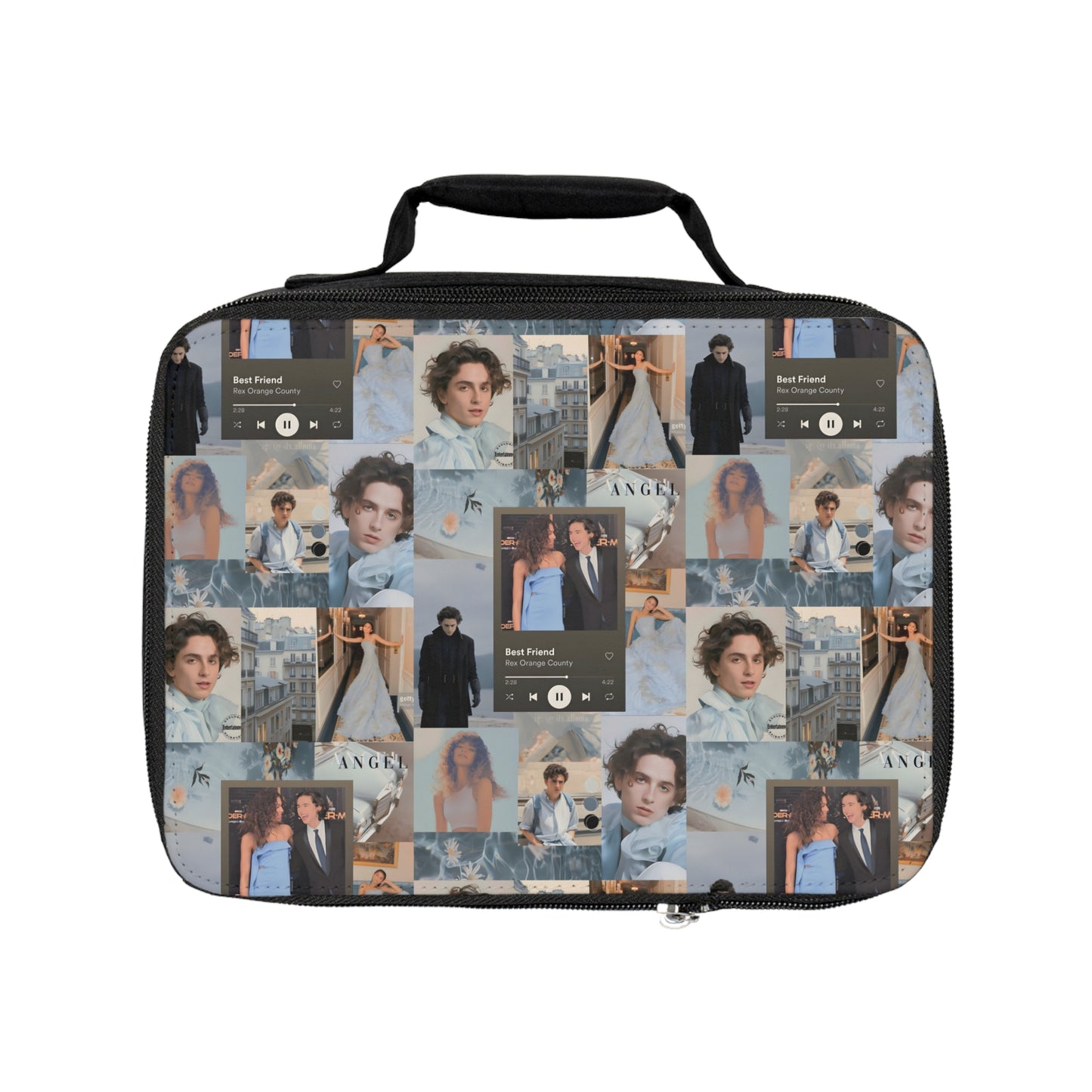 Timothee Chalamet And Zendaya Best Friend Collage Lunch Bag