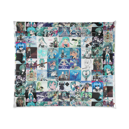 Hatsune Miku Album Cover Collage Comforter