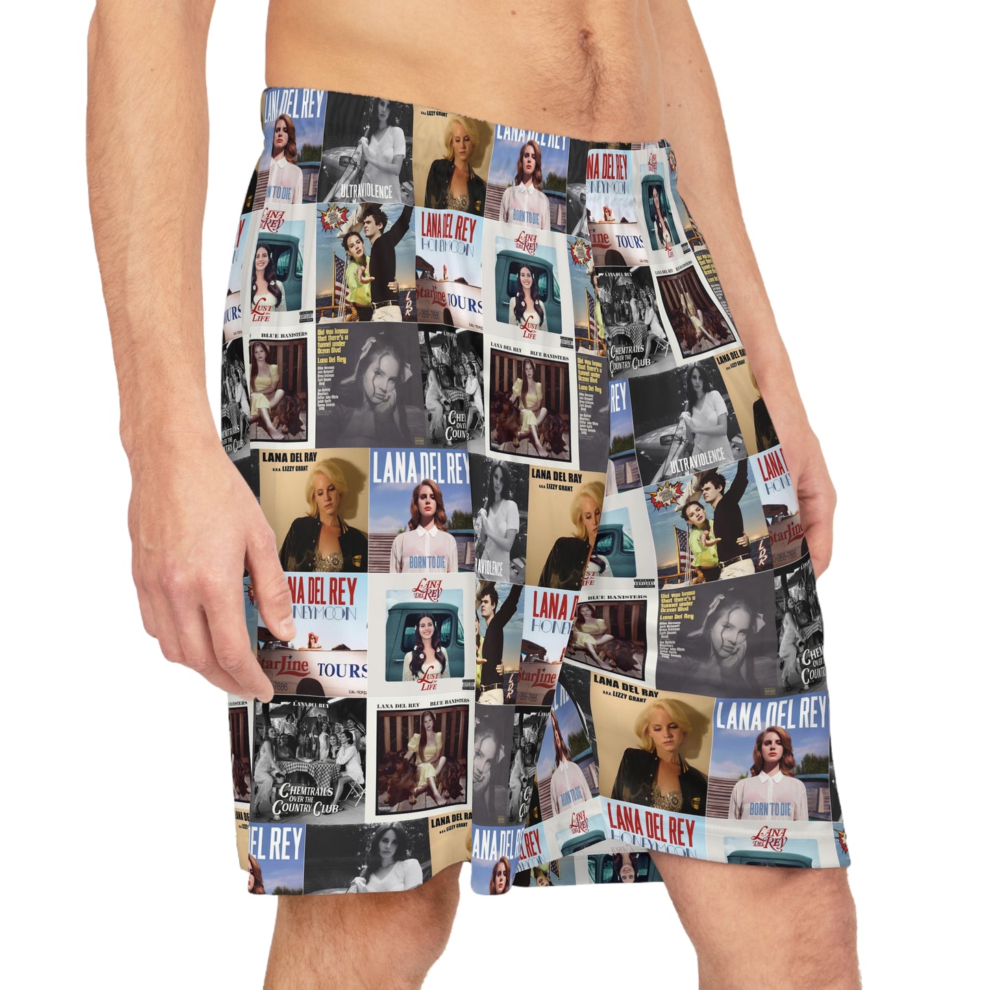 Lana Del Rey Album Cover Collage Basketball Shorts