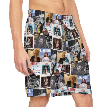 Lana Del Rey Album Cover Collage Basketball Shorts