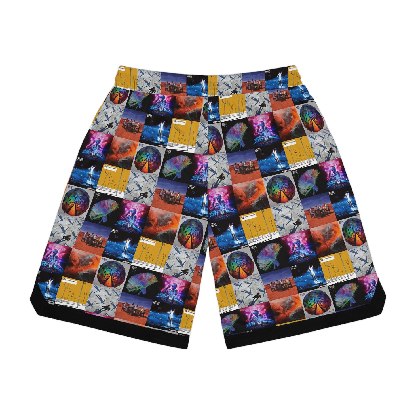 Muse Album Cover Collage Basketball Rib Shorts