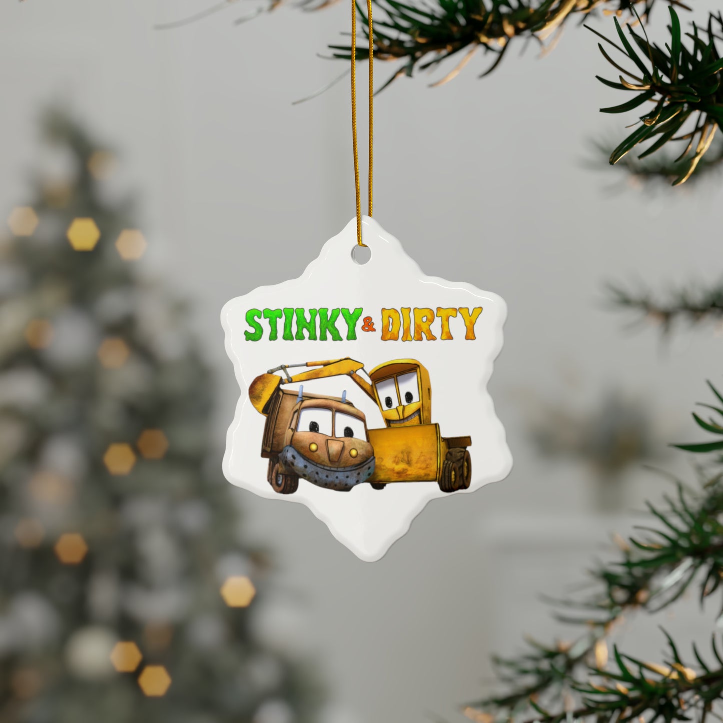 Stinky & Dirty Best Buds Ceramic Ornaments (1pc, 3pcs, 5pcs, 10pcs)
