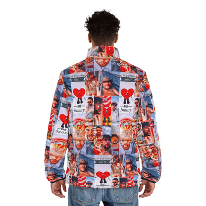 Bad Bunny Un Verano Sin Ti Photo Collage Men's Puffer Jacket