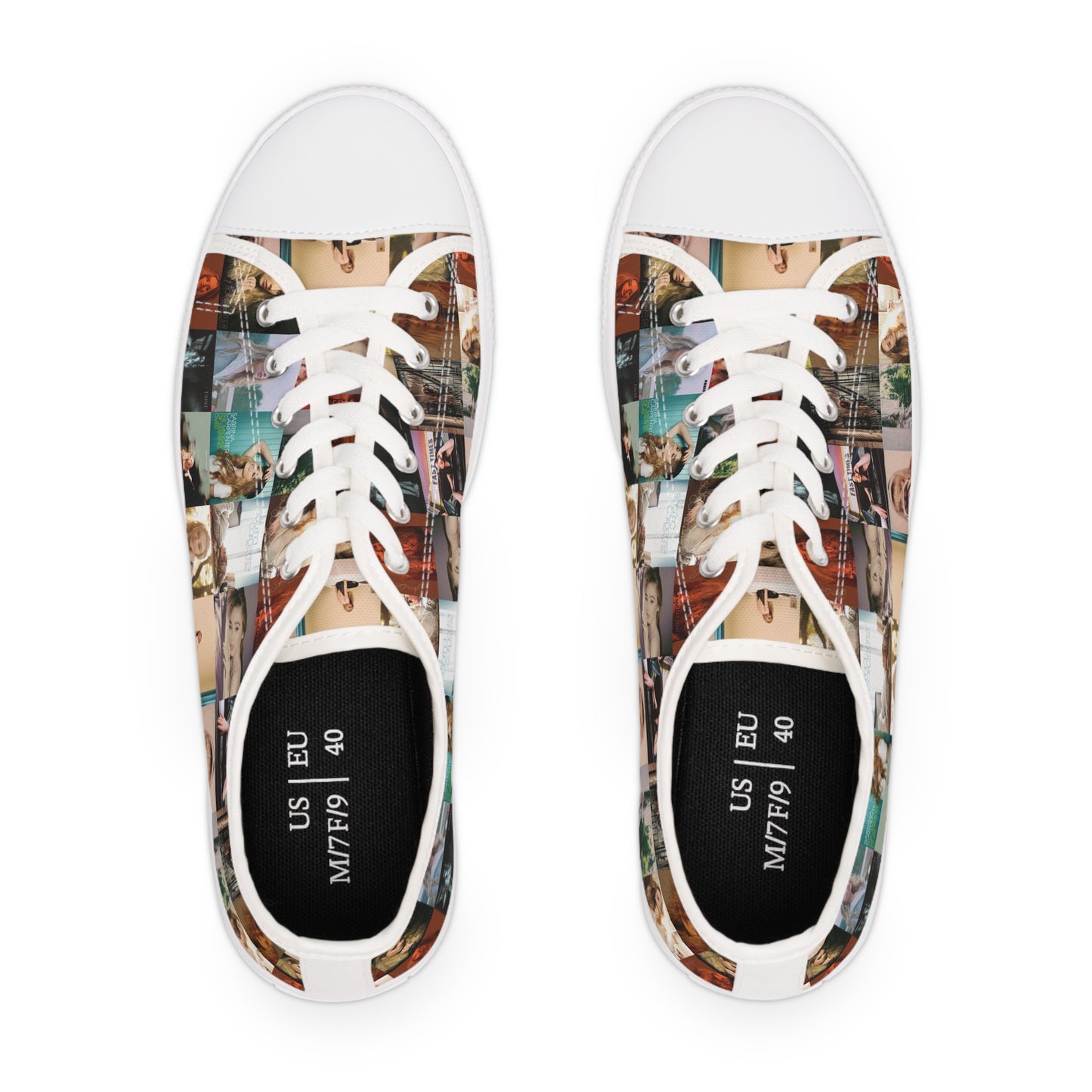 Sabrina Carpenter Album Cover Collage Women's Low Top Sneakers