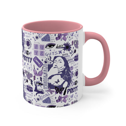 Olivia Rodrigo Guts Tour Collage Accent Coffee Mug, 11oz