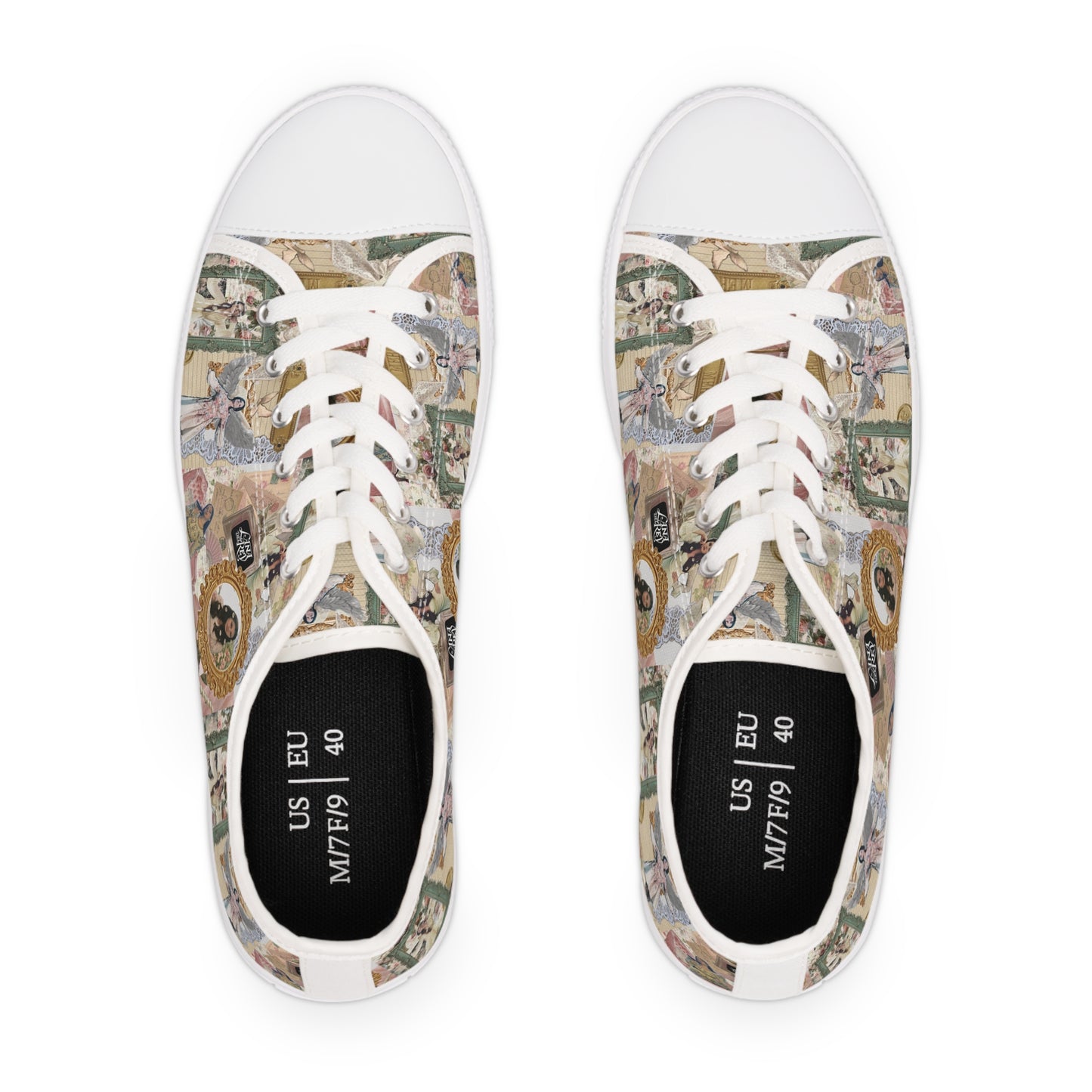 Lana Del Rey Victorian Collage Women's Low Top Sneakers