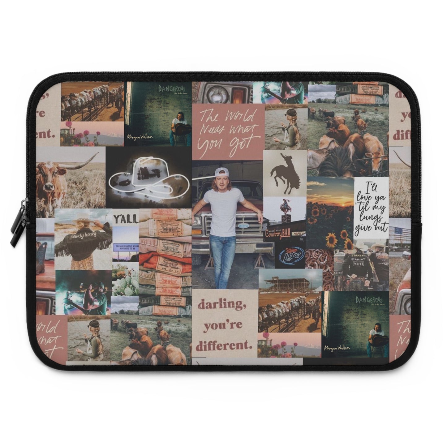 Morgan Wallen Darling You're Different Collage Laptop Sleeve