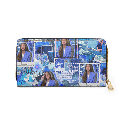 Olivia Rodrigo Blue Aesthetic Collage Zipper Wallet