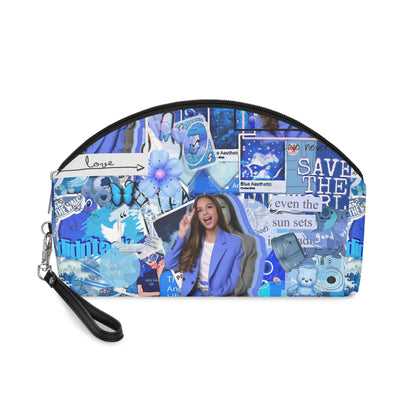 Olivia Rodrigo Blue Aesthetic Collage Makeup Bag