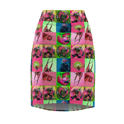 Lady Gaga Dawn of Chromatica Mosaic Women's Pencil Skirt