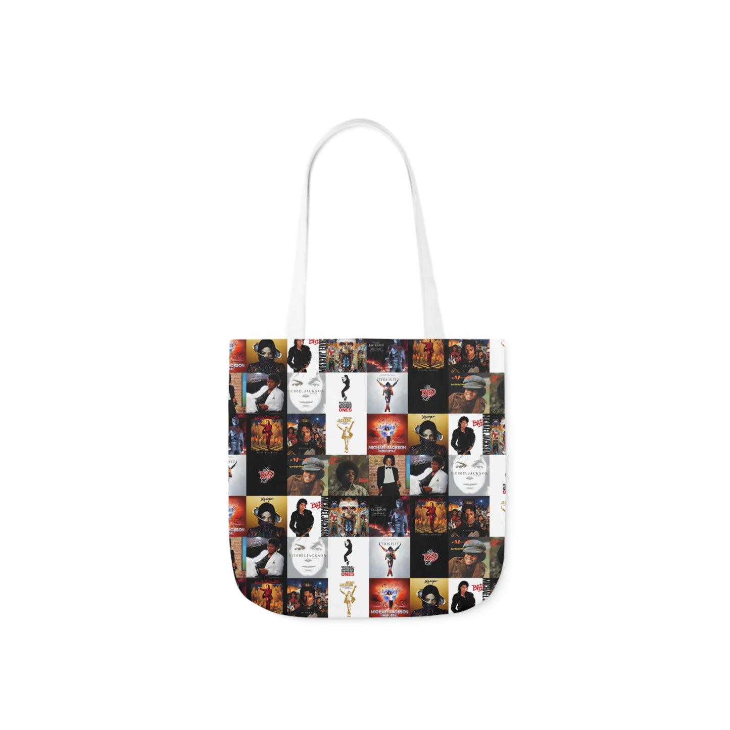 Michael Jackson Album Cover Collage Polyester Canvas Tote Bag