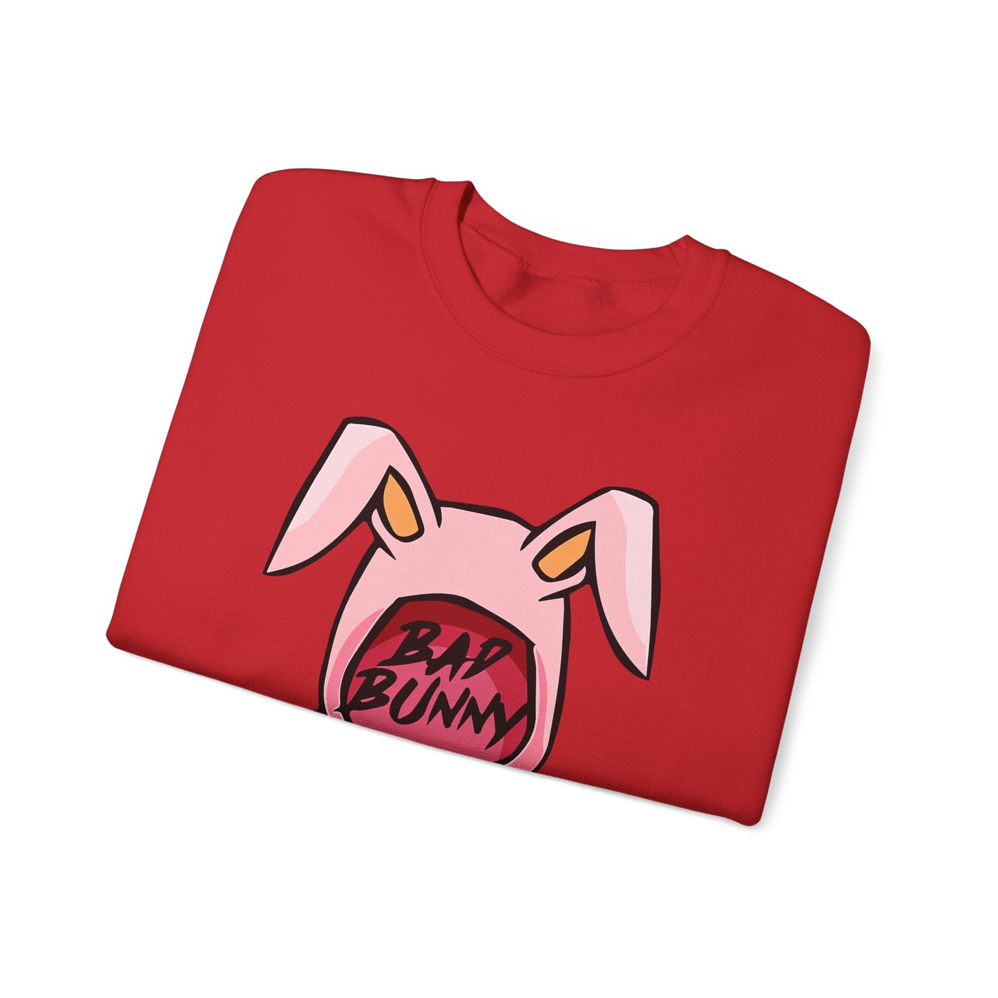 Bad Bunny Hoodie Logo Unisex Heavy Blend Crewneck Sweatshirt