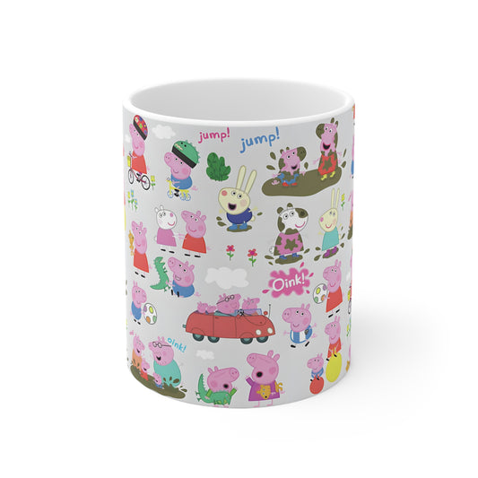 Peppa Pig Oink Oink Collage Ceramic Mug 11oz