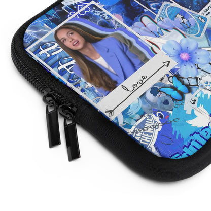 Olivia Rodrigo Blue Aesthetic Collage Laptop Sleeve