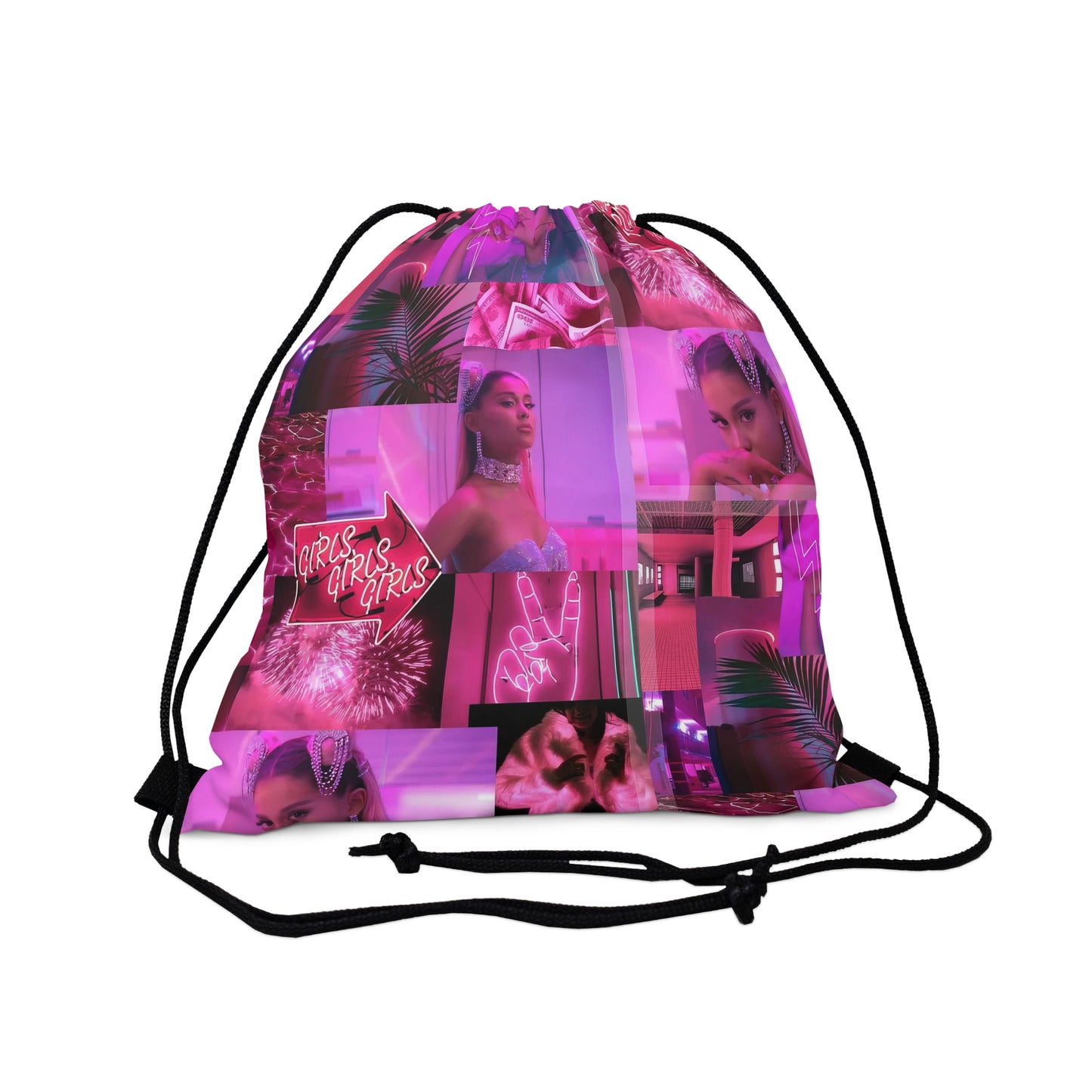 Ariana Grande 7 Rings Collage Outdoor Drawstring Bag