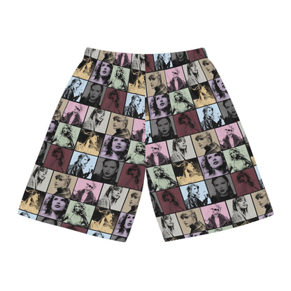 Taylor Swift Eras Collage Basketball Shorts