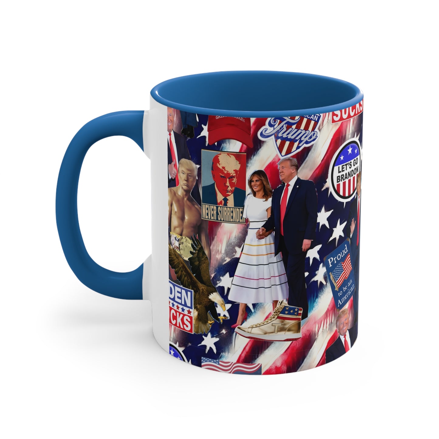 Donald Trump 2024 MAGA Montage Accent Coffee Mug