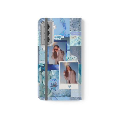 Olivia Rodrigo Light Blue Aesthetic Collage Phone Flip Case