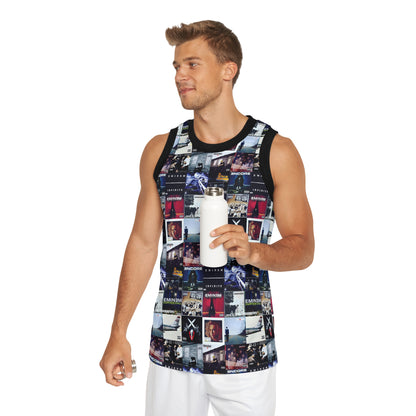 Eminem Album Art Cover Collage Unisex Basketball Jersey