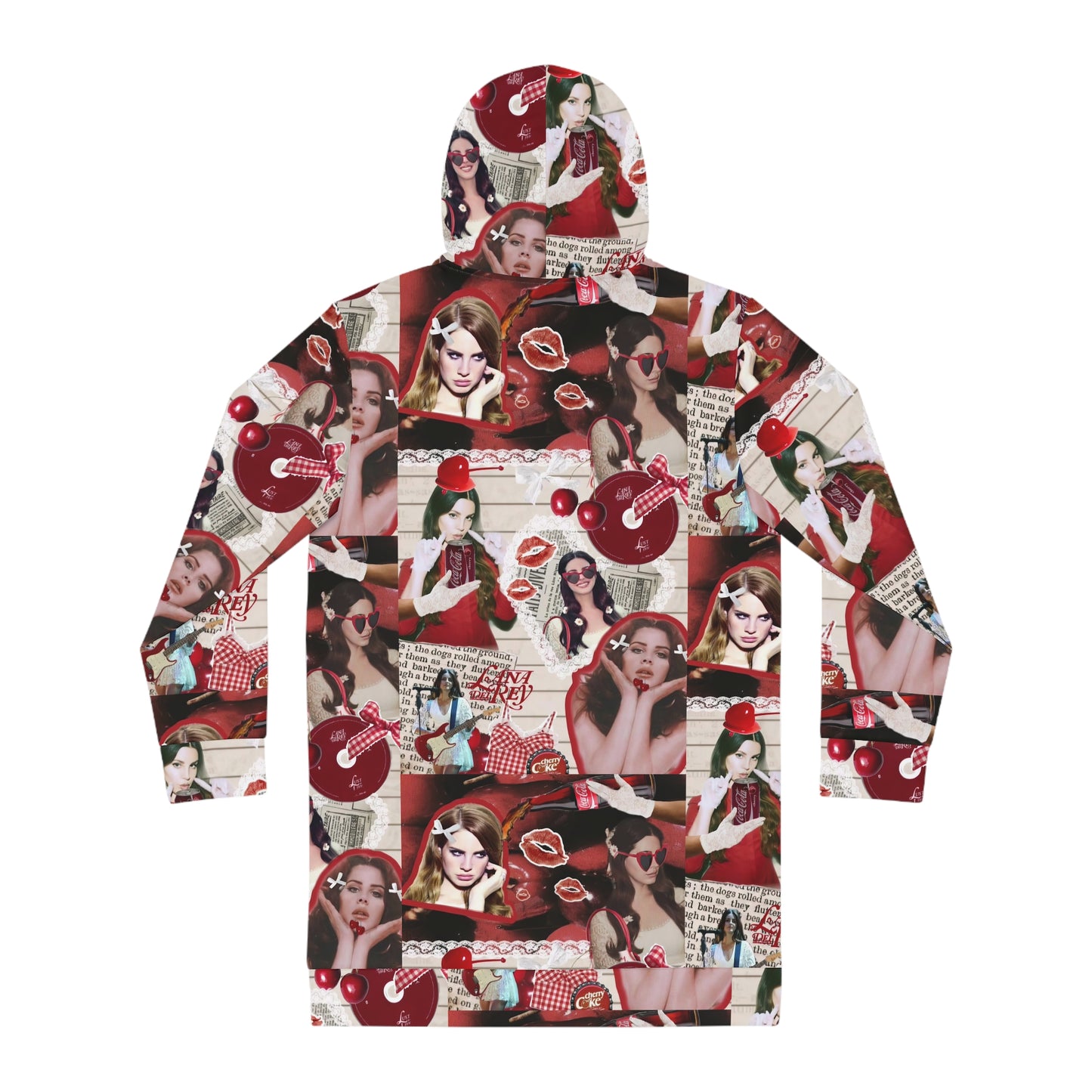 Lana Del Rey Cherry Coke Collage Women's Hoodie Dress